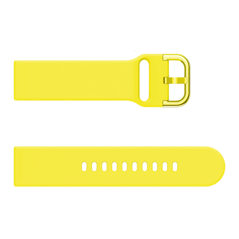 CORREA SILICONA LISO PARA SAMSUNG GALAXY WATCH 7 - AMARILLO - 3