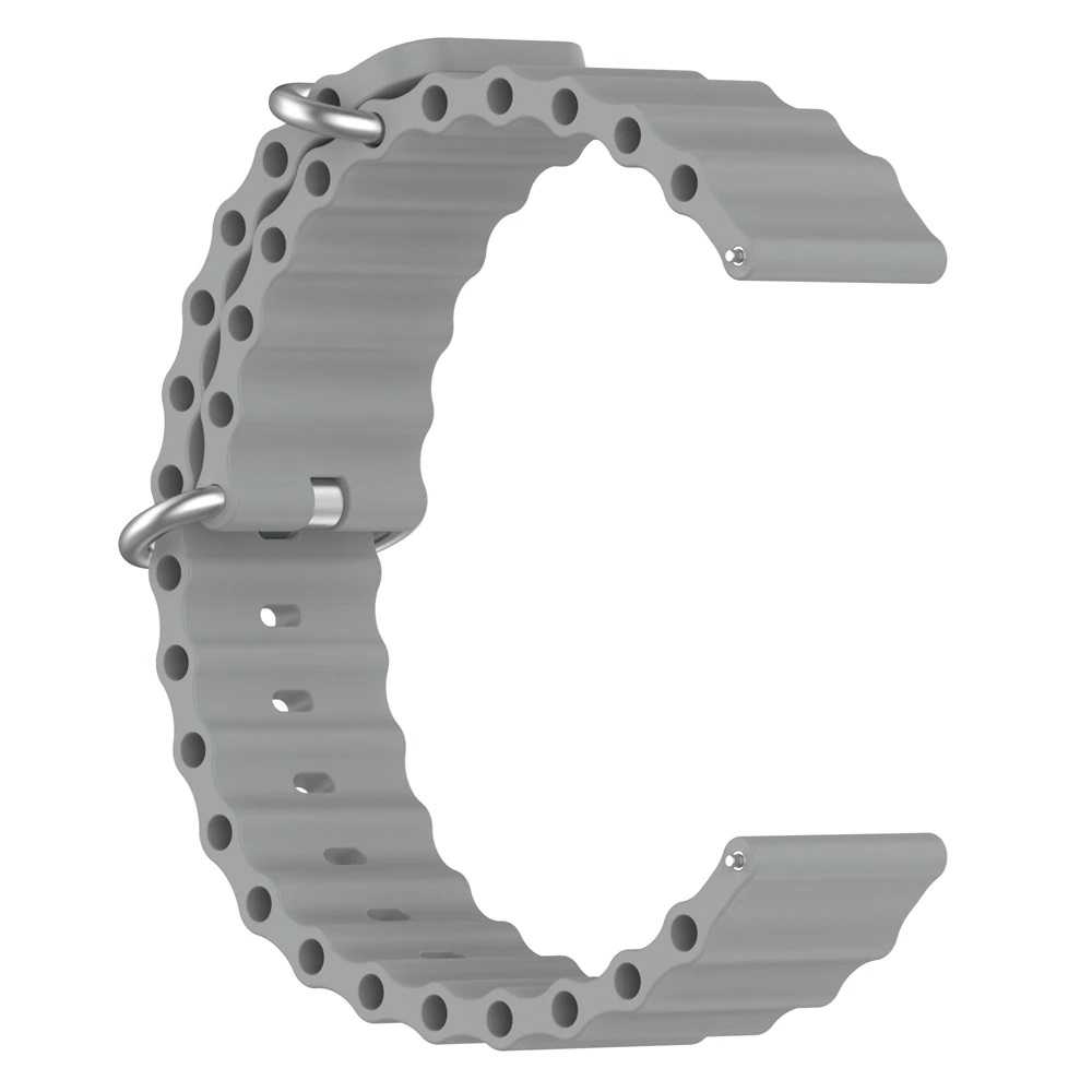 CORREA SILICONA OCEAN PARA XIAOMI WATCH S4 - PLOMO - 2