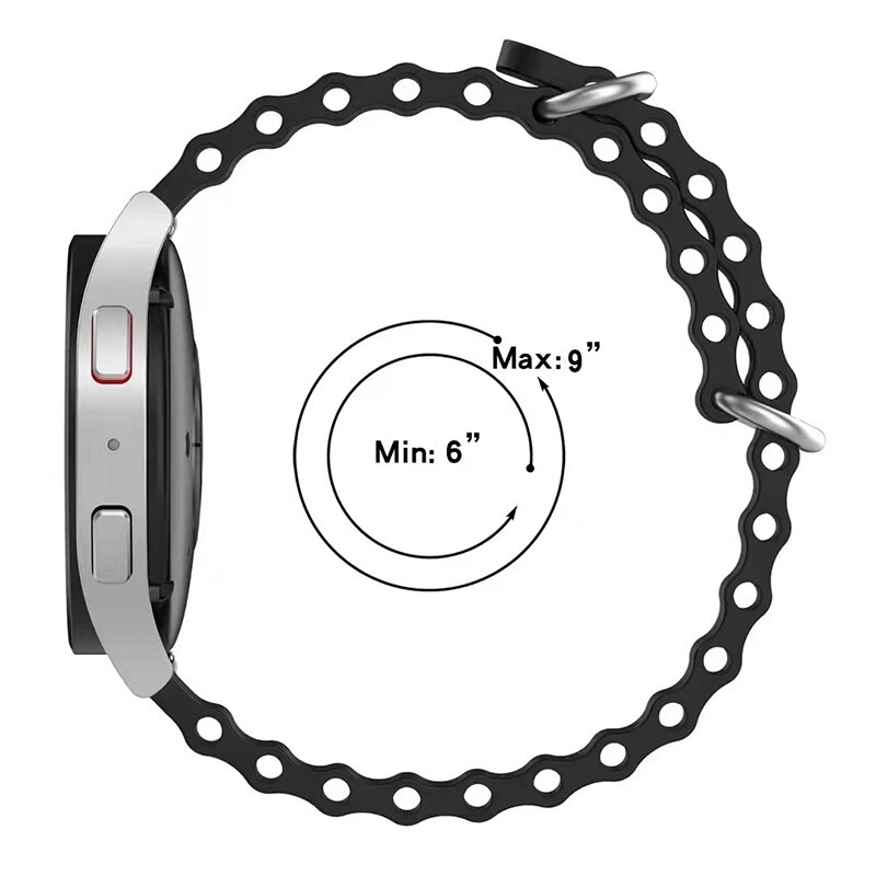 CORREA SILICONA OCEAN PARA XIAOMI WATCH S4 - PLOMO - 3