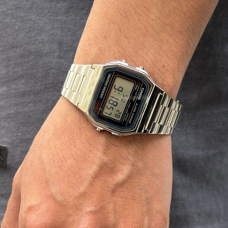 RELOJ CASIO CLASSIC A158WA | DIGITAL | UNISEX - PLATEADO - 4