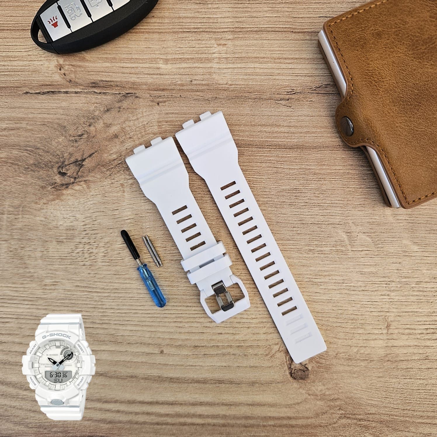 CORREA REPUESTO PARA CASIO G SHOCK GBD-800 - BLANCO - 2
