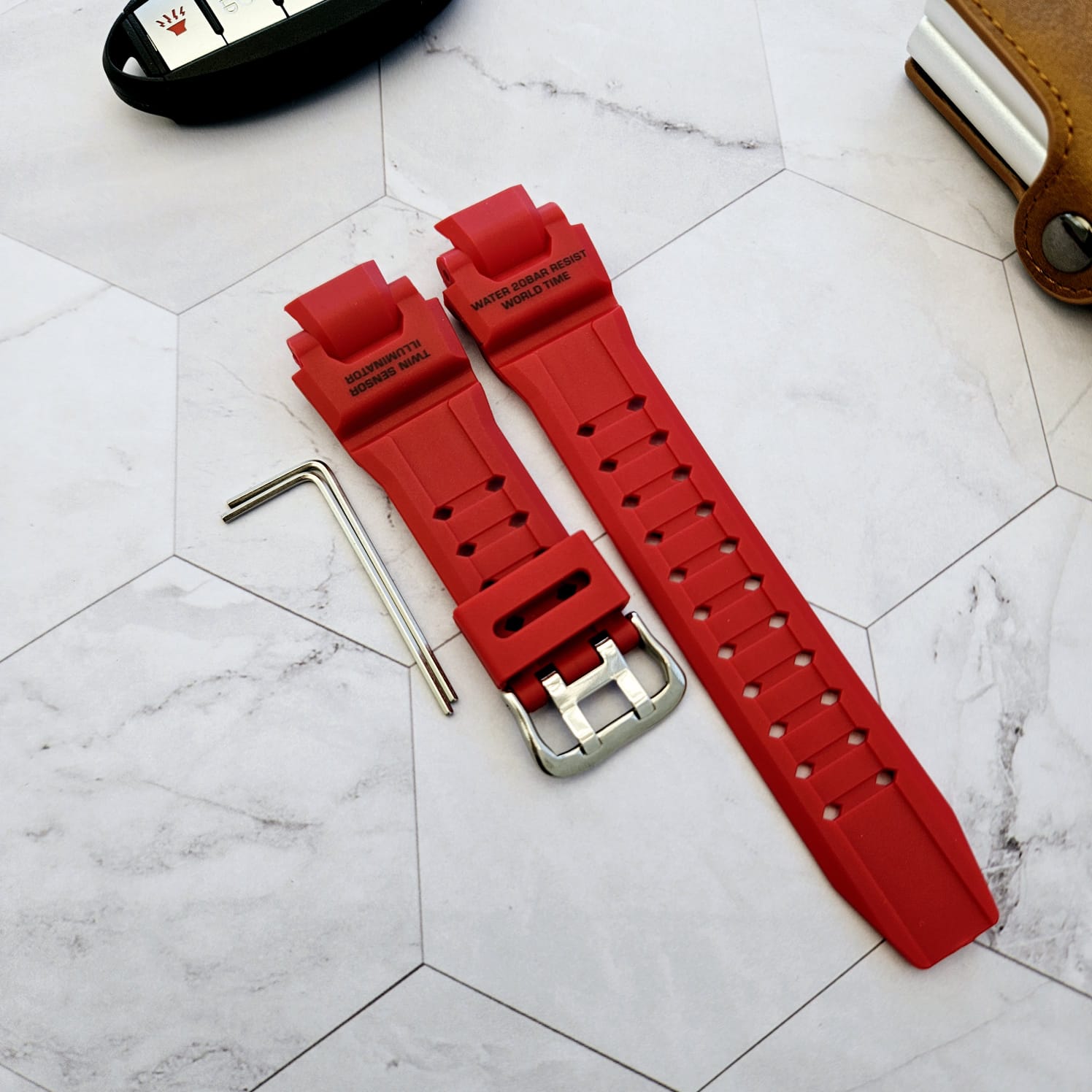 CORREA REPUESTO PARA CASIO G SHOCK GA1000 - ROJO - 2