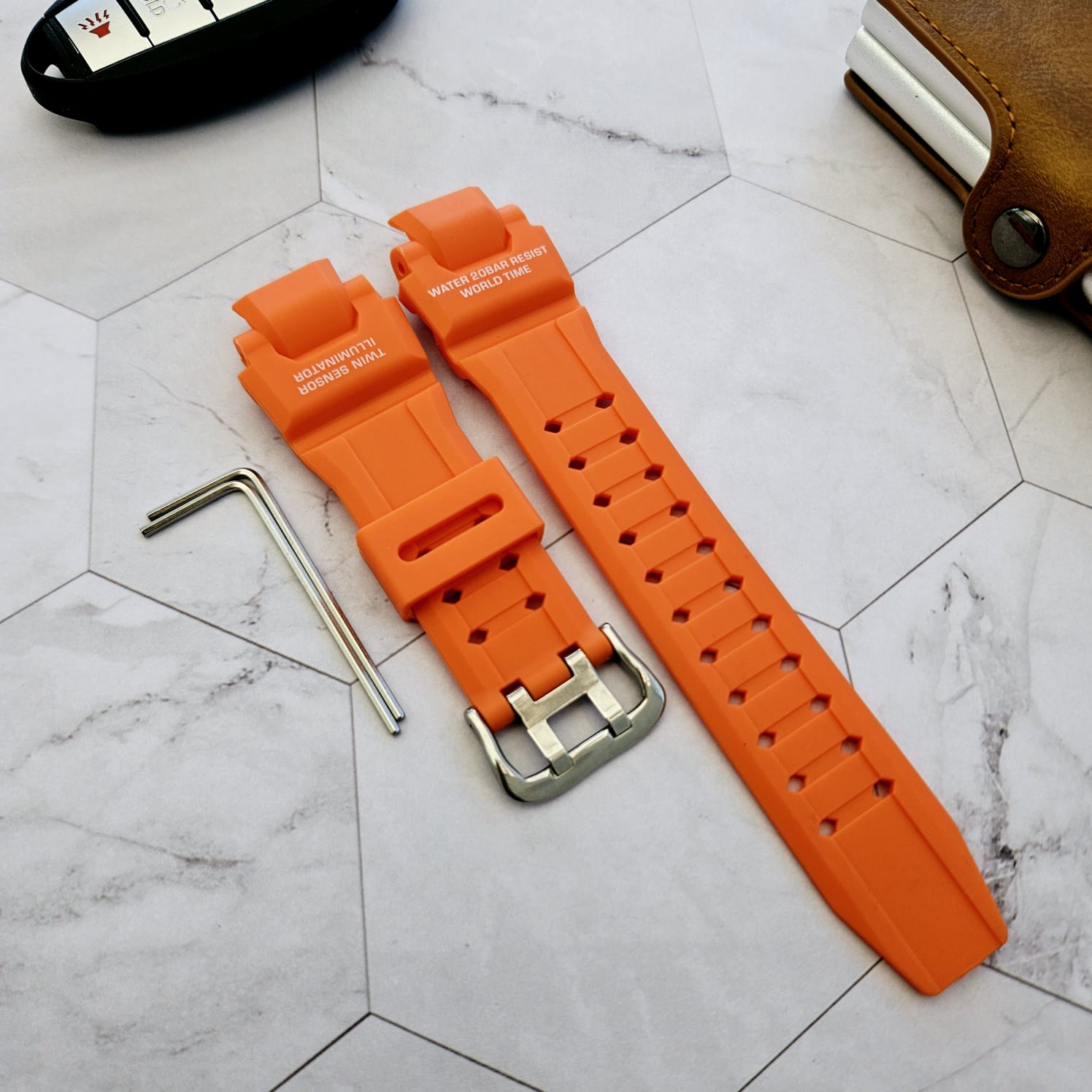 CORREA REPUESTO PARA CASIO G SHOCK GA1000 - NARANJA - 2