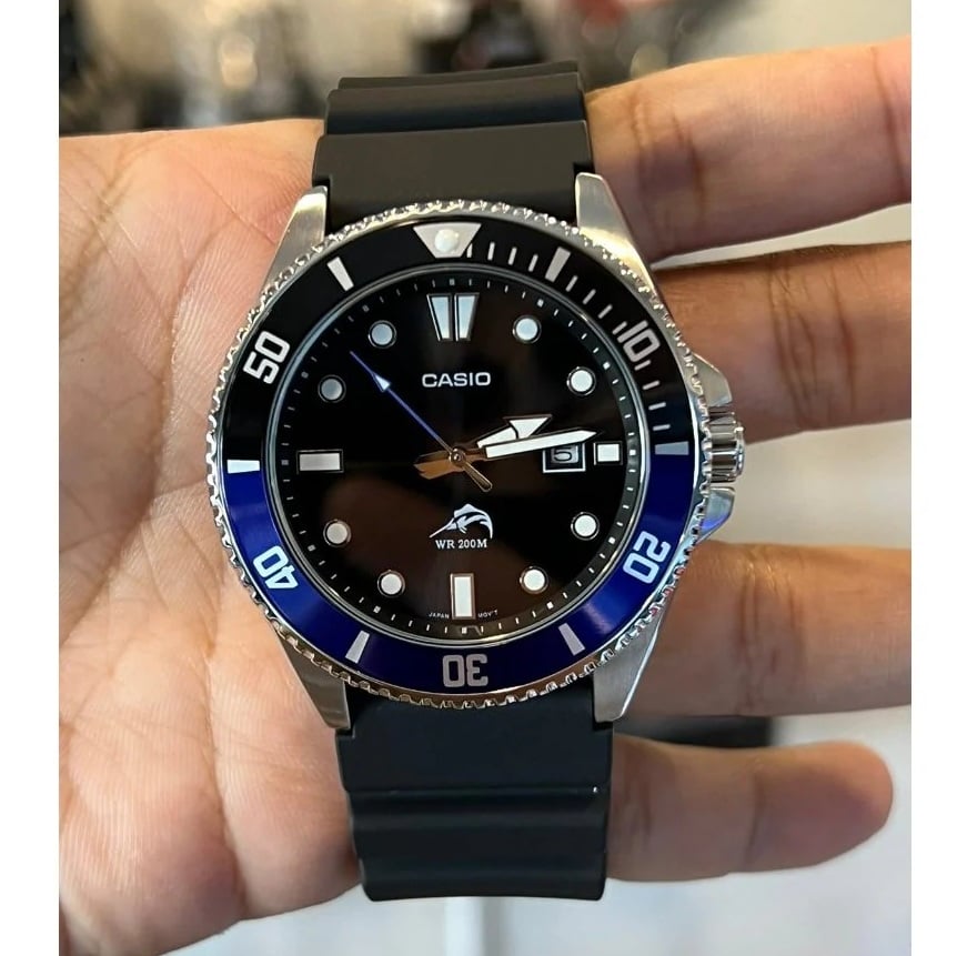 RELOJ CASIO MDV-106B | AZUL - NEGRO | MARLIN DURO - 3
