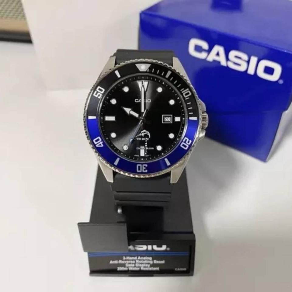 RELOJ CASIO MDV-106B | AZUL - NEGRO | MARLIN DURO - 4