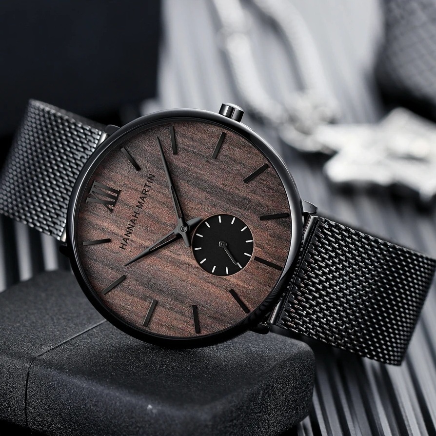 RELOJ PARA HOMBRE | HANNAH MARTIN | ACERO DIAL - NEGRO BOSQUE - 2