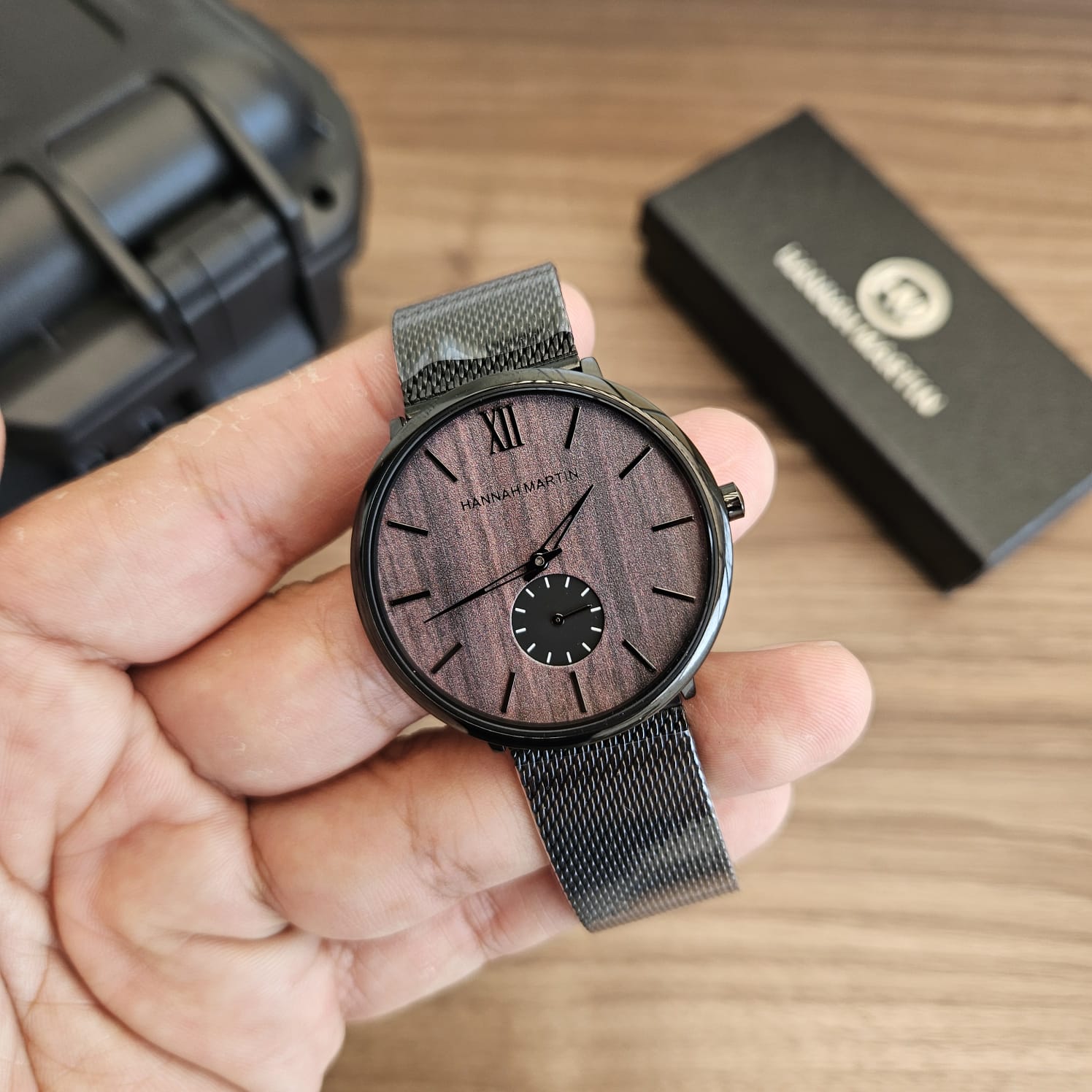 RELOJ PARA HOMBRE | HANNAH MARTIN | ACERO DIAL - NEGRO BOSQUE - 4