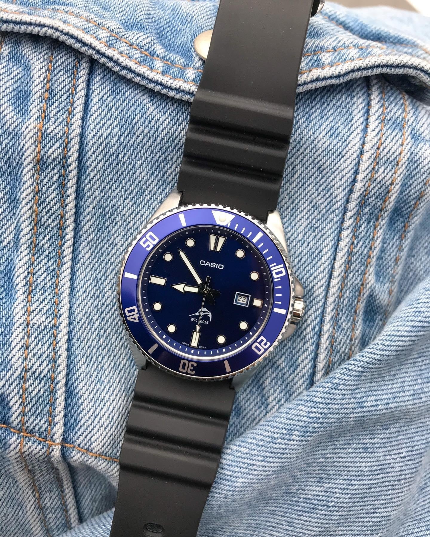 RELOJ CASIO MDV-106B | AZUL | MARLIN DURO - 4