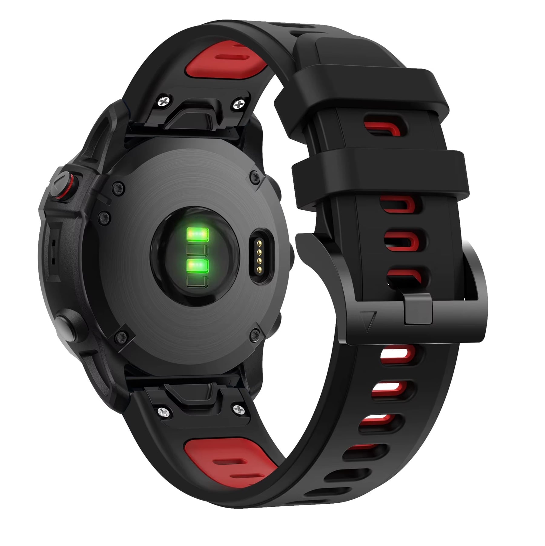 CORREA SILICONA QUICKFIT PARA RELOJ GARMIN - ANCHO 22MM - NEGRO ROJO - 1