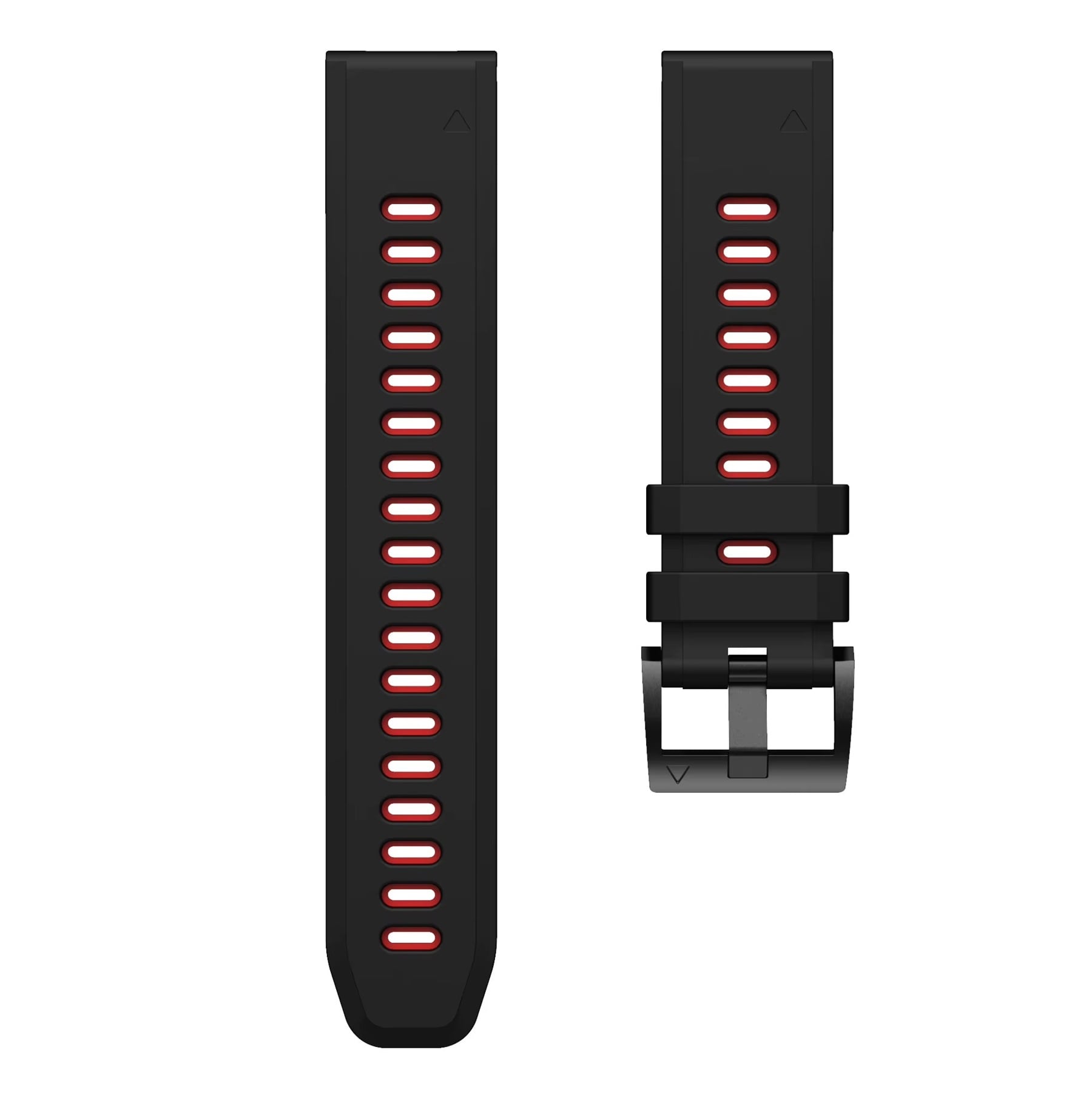CORREA SILICONA QUICKFIT PARA RELOJ GARMIN - ANCHO 22MM - NEGRO ROJO - 4