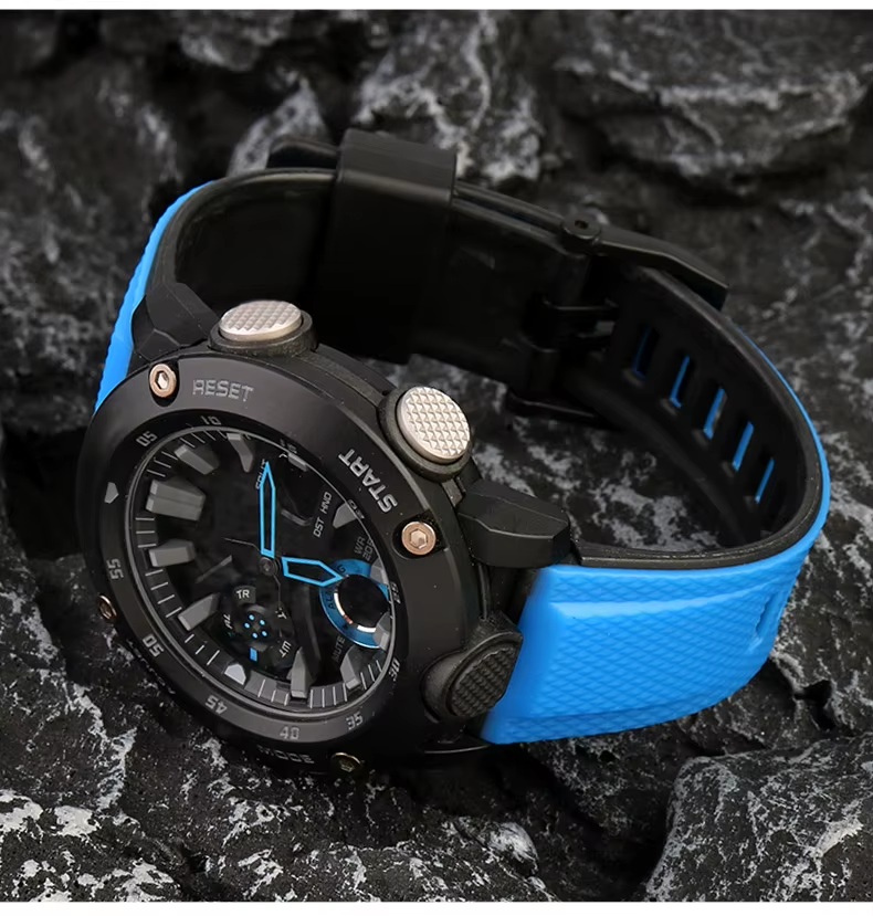 CORREA REPUESTO PARA CASIO G SHOCK GA-2000 - CELESTE NEGRO - 4