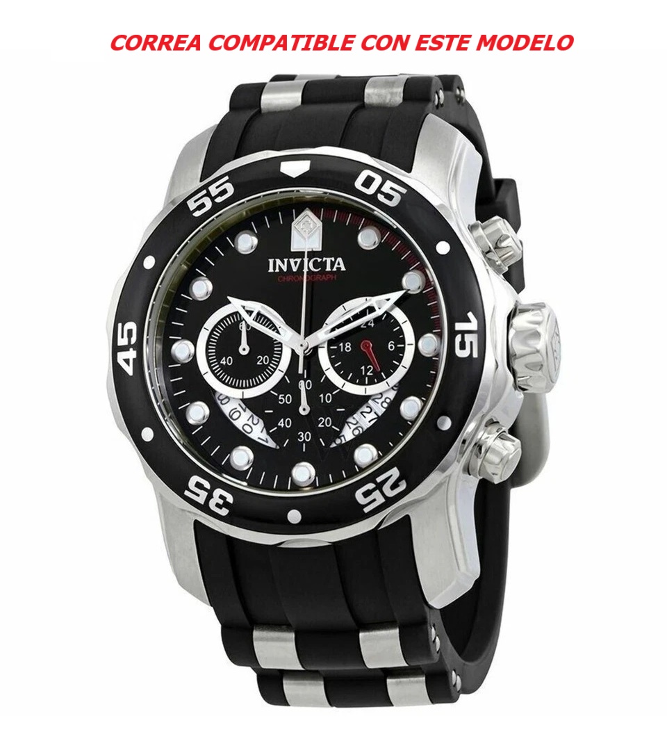 CORREA INVICTA PRO DIVER 26MM - 6977 - 6978 - 6991 - NEGRO - 2