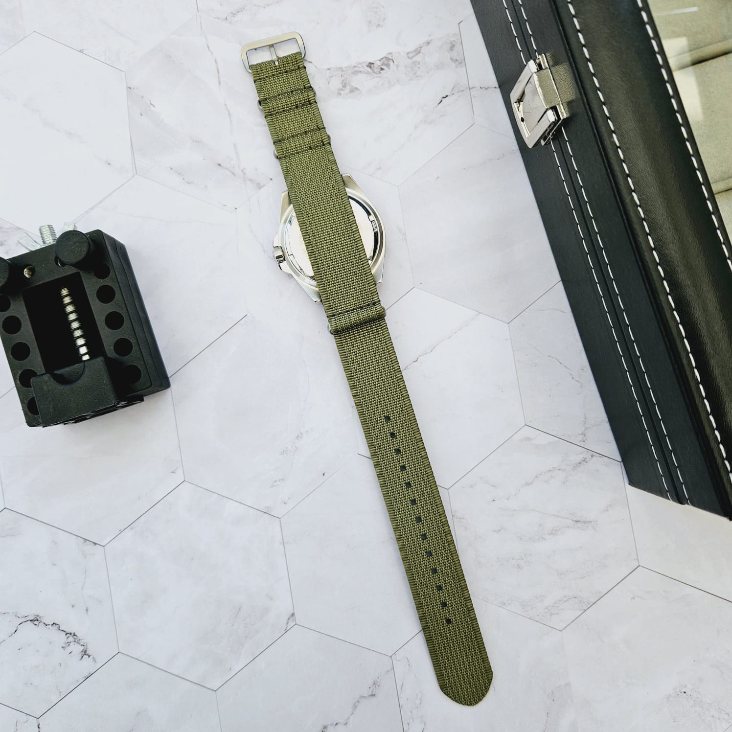 CORREA NYLON NATO - 18MM ANCHO - UNIVERSAL - VERDE - 4