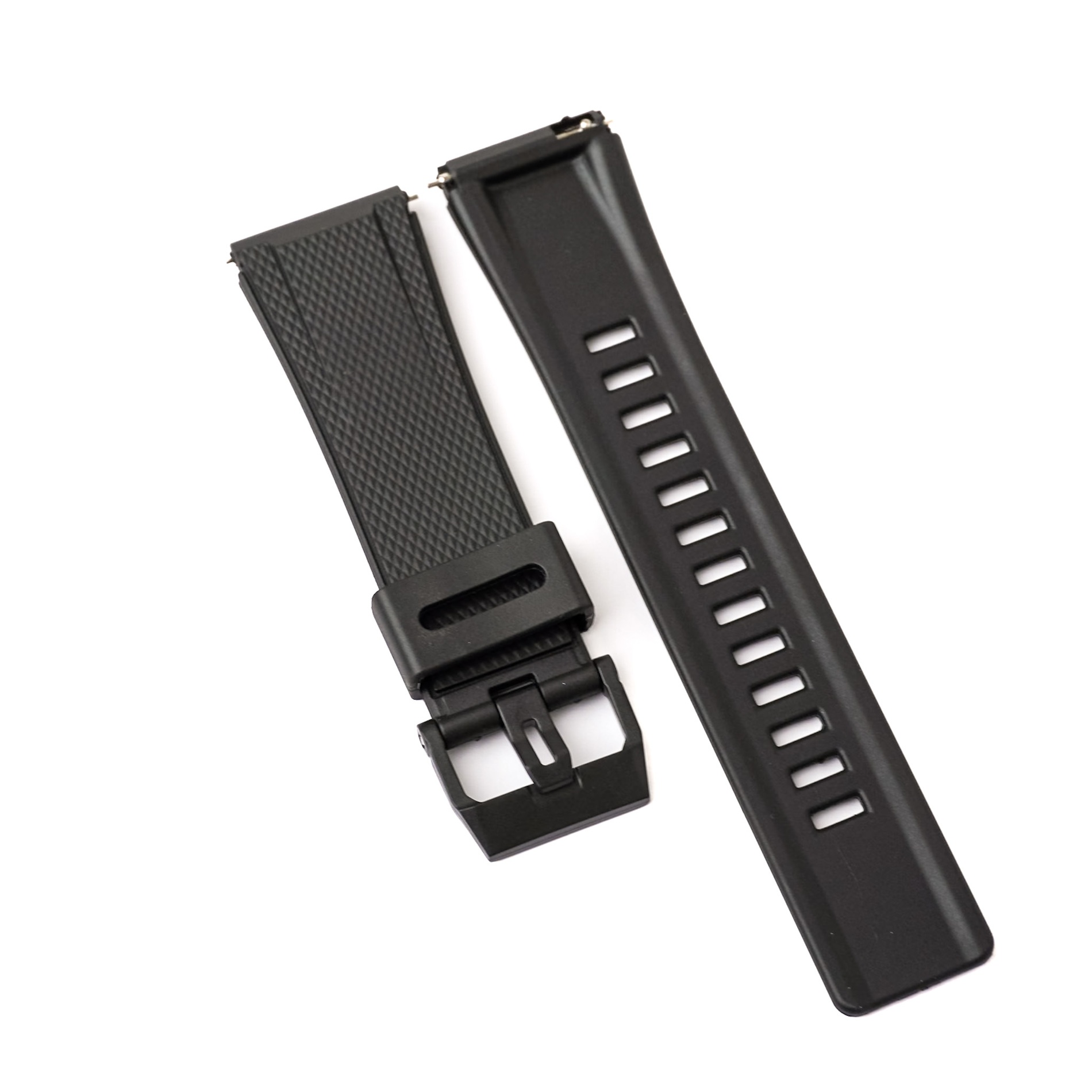 CORREA CAUCHO PARA RELOJ UNIVERSAL - ANCHO 24MM - NEGRO - 2