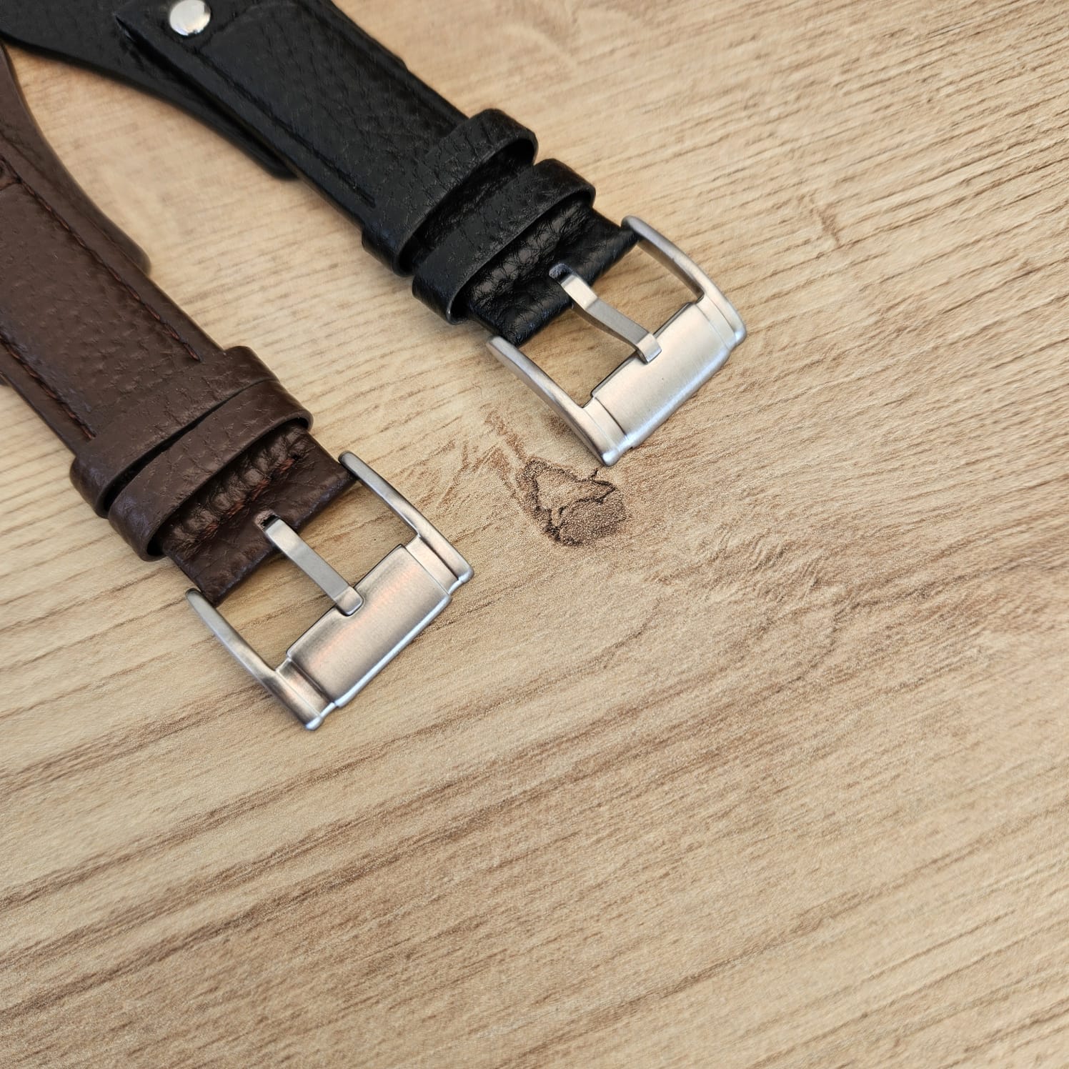 CORREA CUERO CON BASE PARA RELOJ UNIVERSAL - ANCHO 20MM - NEGRO - 3