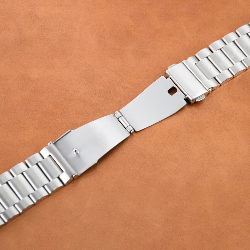 CORREA ACERO ESLABONES PARA RELOJ UNIVERSAL - 18MM ANCHO - PLATA - 4