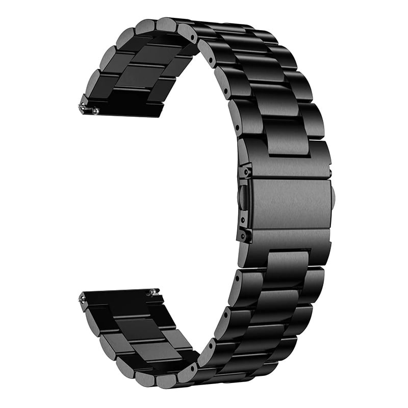 CORREA ACERO ESLABONES PARA RELOJ UNIVERSAL - 18MM ANCHO - NEGRO - 1