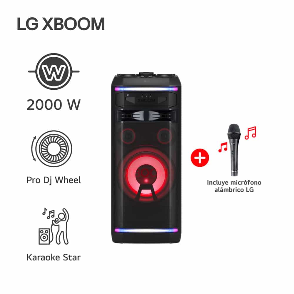 TORRE DE SONIDO LG XBOOM OK99M 2000W BLUETOOTH KARAOKE STAR - 1