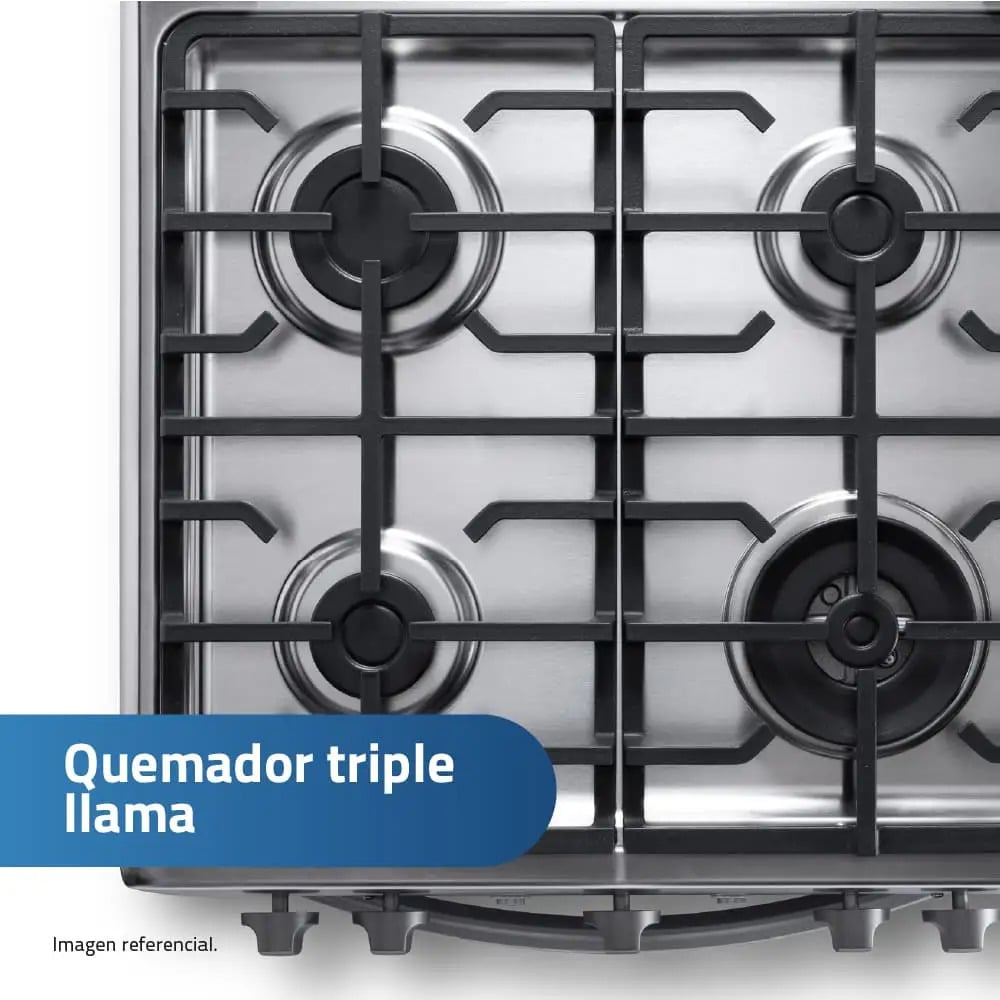COCINA GAS INDURAMA GRANADA ZAFIRO 24' CROMA 4 HORNILLAS - 3