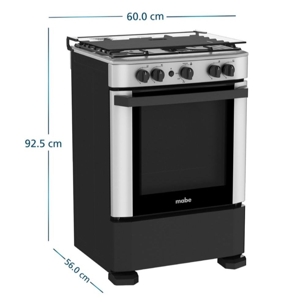 COCINA GAS MABE CMP6011FG1 24' SILVER 4 HORNILLAS - 3