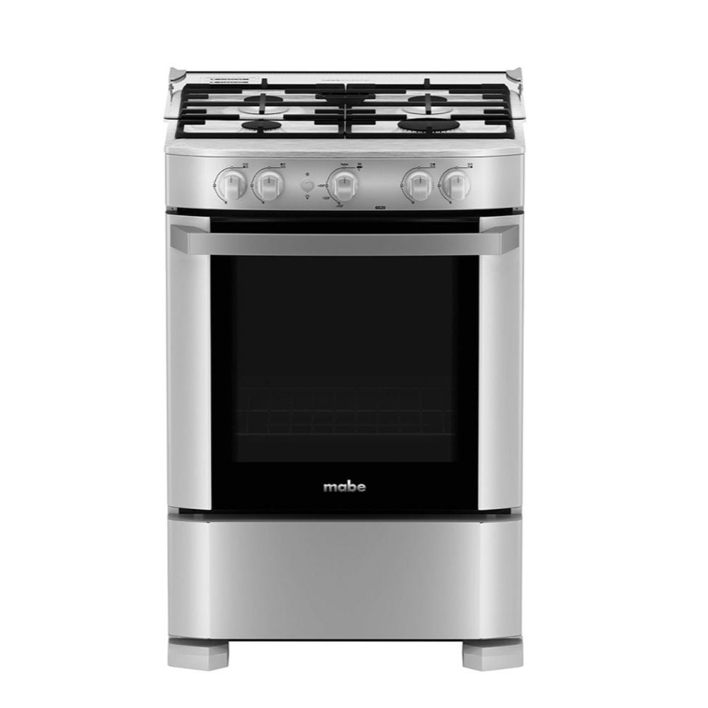 COCINA A GAS MABE CMP6020FG1 24' 4 HORNILLAS SILVER - 1