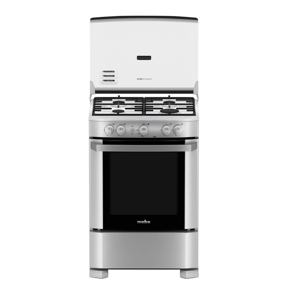 COCINA A GAS MABE CMP6020FG1 24' 4 HORNILLAS SILVER - 2