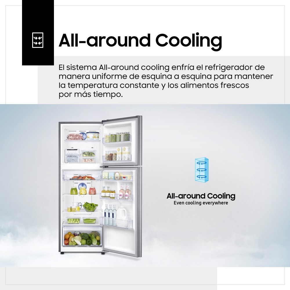 REFRIGERADORA SAMSUNG TOP FREEZER 234L RT22FARADS8 PLATA - 5