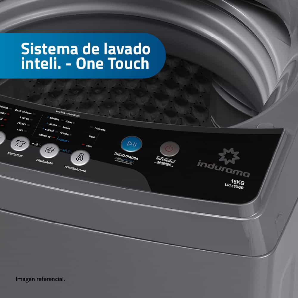LAVADORA AUTOMÁTICA INDURAMA LRI-18DGR 18KG GRIS OSCURO - 3