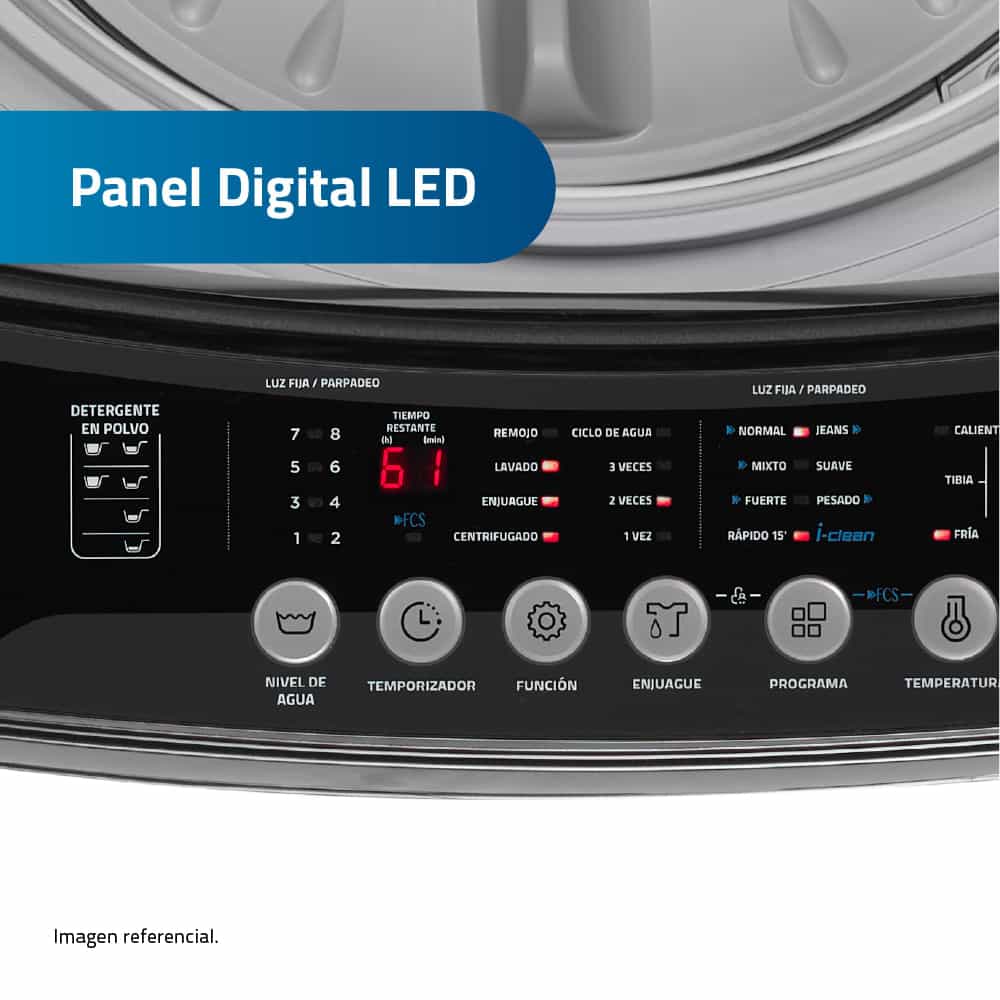 LAVADORA AUTOMÁTICA INDURAMA LRI-18DGR 18KG GRIS OSCURO - 4