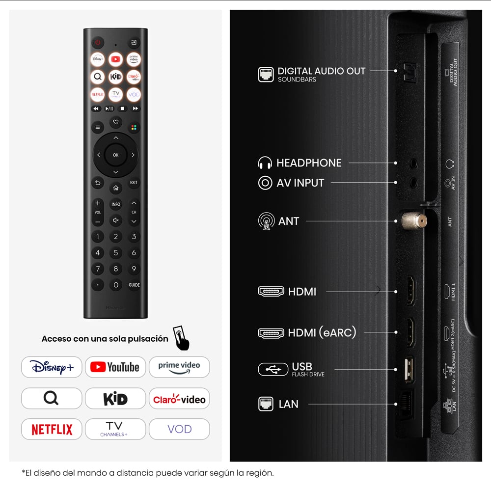 TELEVISOR SMART FULL HD 50 PULGADAS HISENSE QLED 50Q4SV - 4