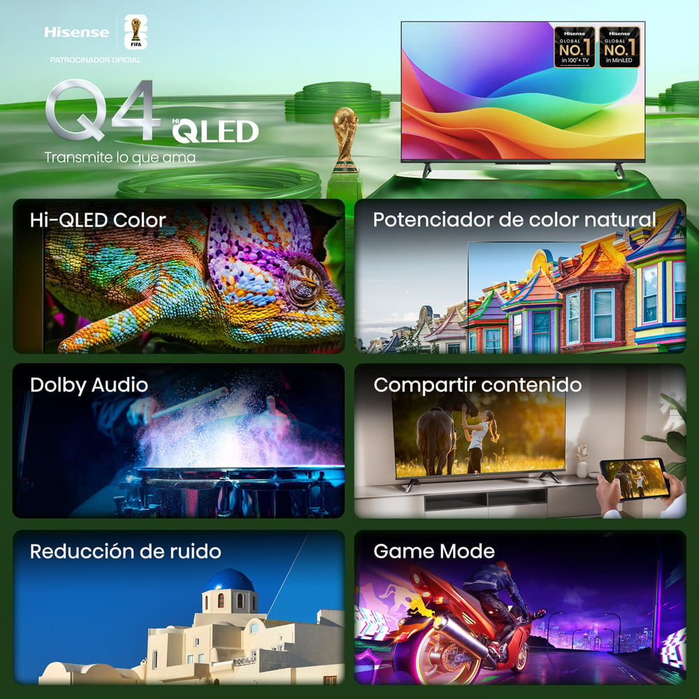TELEVISOR SMART FULL HD 50 PULGADAS HISENSE QLED 50Q4SV - 5