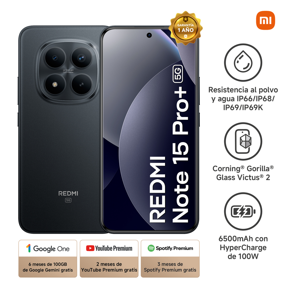 CELULAR 5G REDMI NOTE 15 PRO+ 512GB 12GB RAM NEGRO - 2
