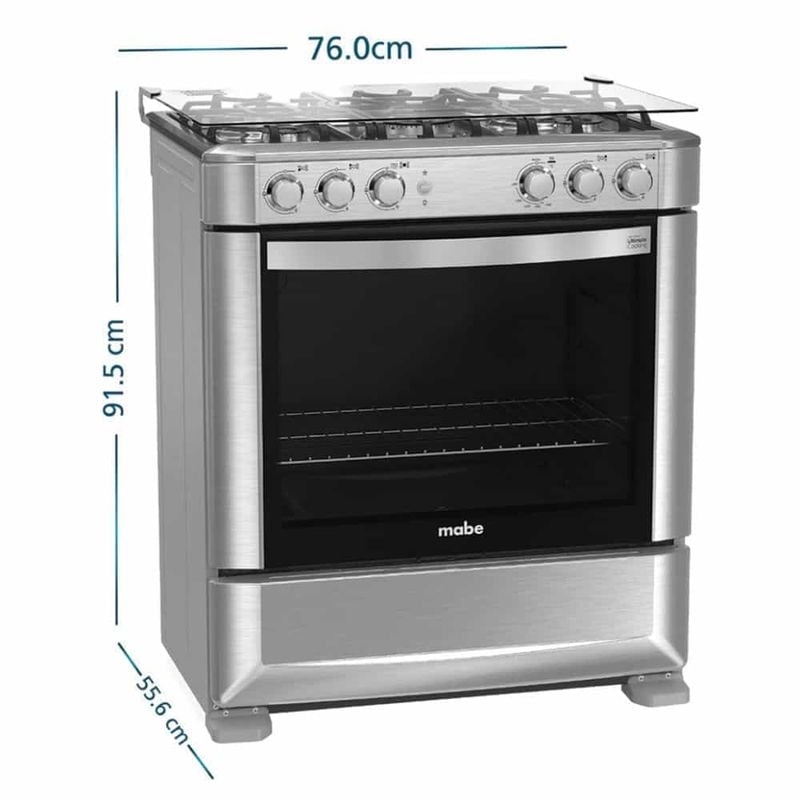 COCINA A GAS MABE 30' 5 HORNILLAS CMP7628FX0 INOX - 1