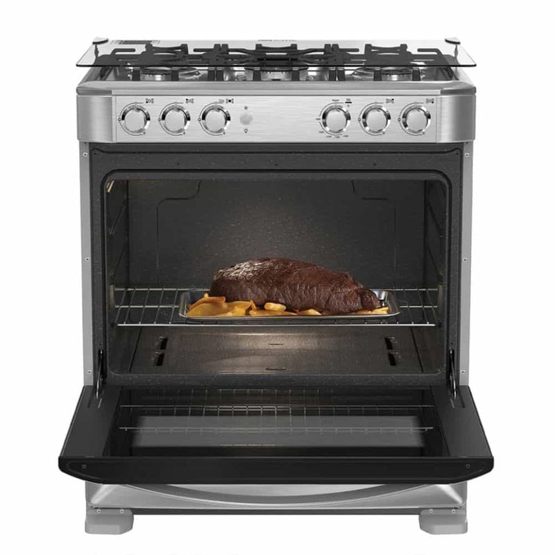 COCINA A GAS MABE 30' 5 HORNILLAS CMP7628FX0 INOX - 2