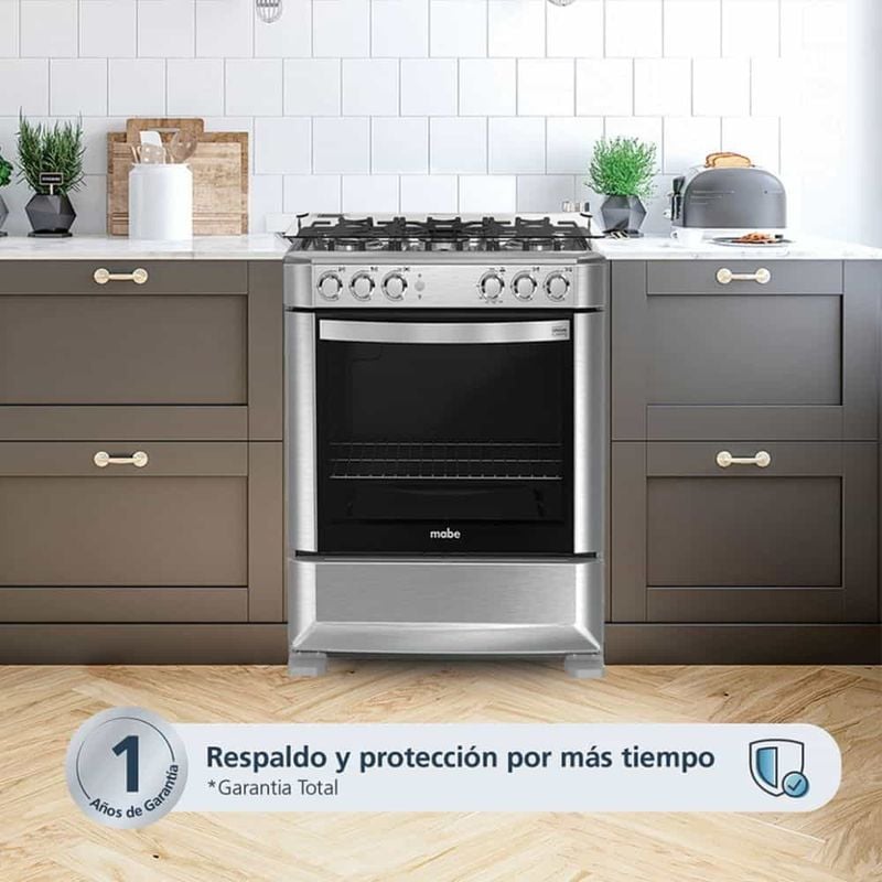 COCINA A GAS MABE 30' 5 HORNILLAS CMP7628FX0 INOX - 4