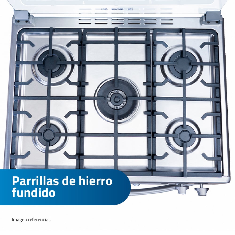 COCINA GAS CIRELLA ZAFIRO 30 CROMA 5 HORNILLAS - 5