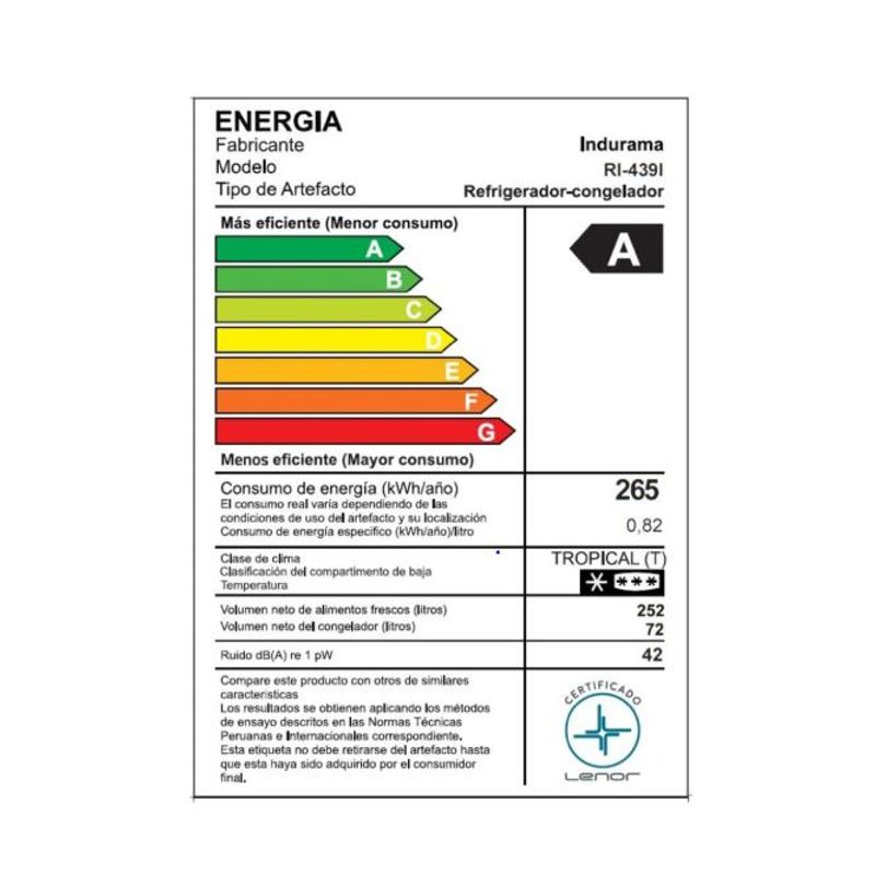 REFRIGERADORA INDURAMA 379L RI-469DI CROMA - 4