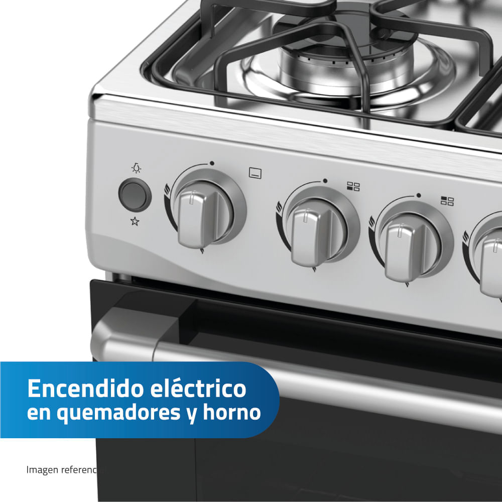 COCINA GAS INDURAMA MATISSE 20' CROMA 4 HORNILLAS - 4