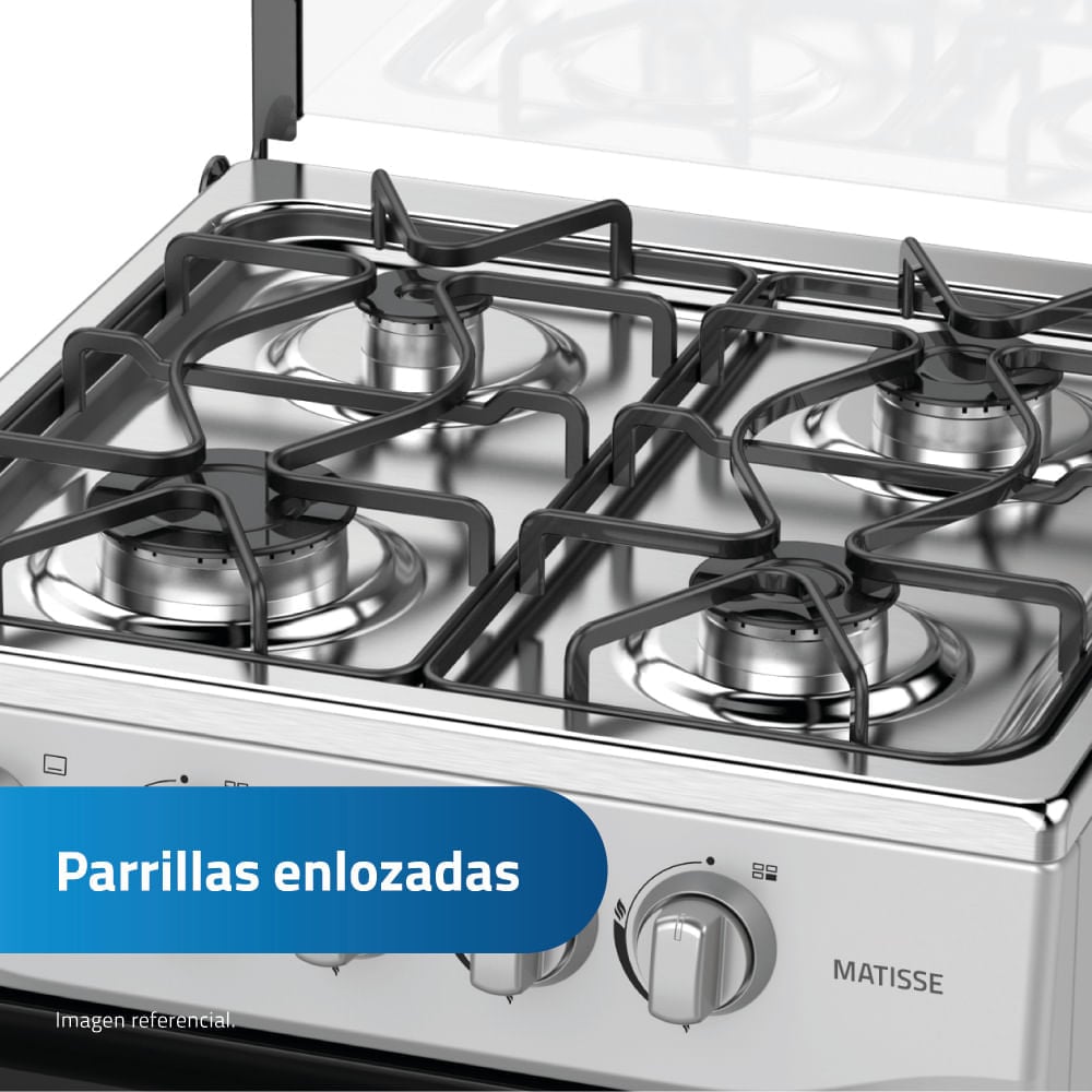 COCINA GAS INDURAMA MATISSE 20' CROMA 4 HORNILLAS - 5