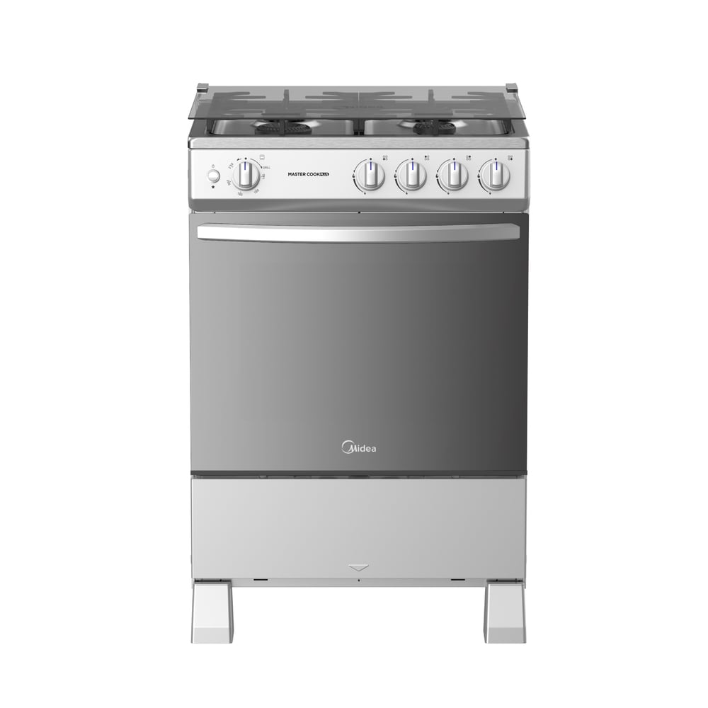 COCINA A GAS MIDEA MGS4Q24G-PE 24' 4 HORNILLAS GRIS - 1