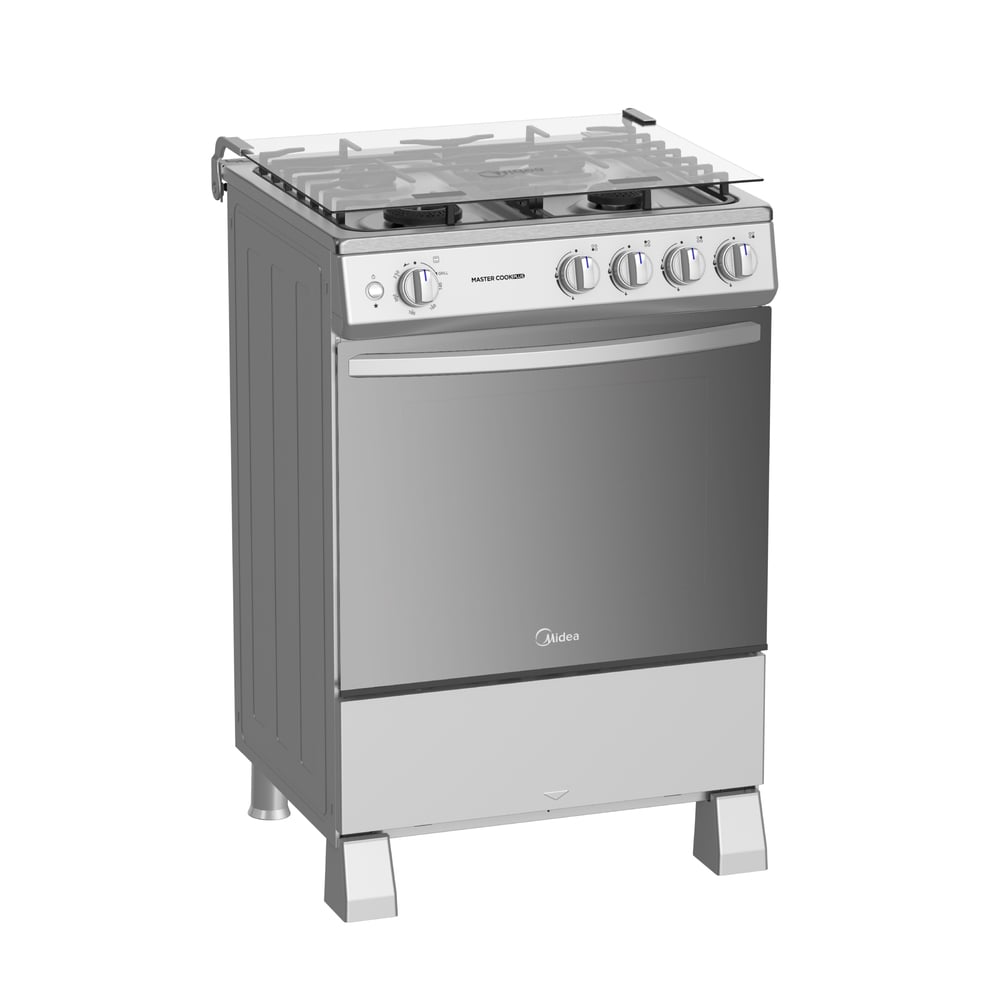 COCINA A GAS MIDEA MGS4Q24G-PE 24' 4 HORNILLAS GRIS - 2