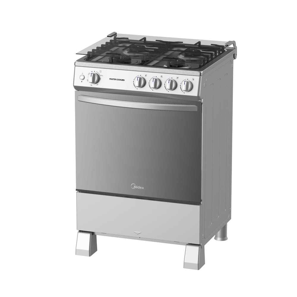 COCINA A GAS MIDEA MGS4Q24G-PE 24' 4 HORNILLAS GRIS - 3