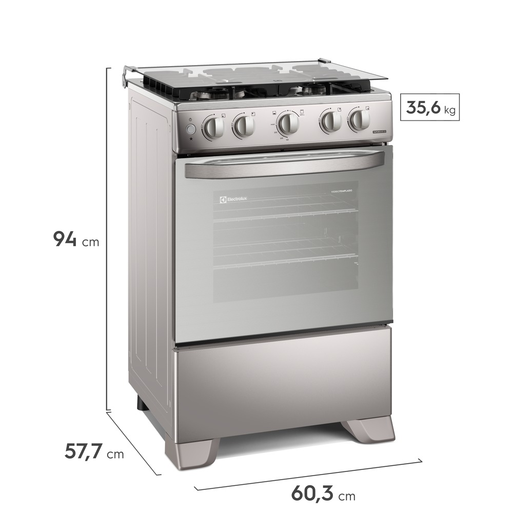 COCINA ELECTROLUX FE4PMR 24' 4 HORNILLAS ACERO - 3