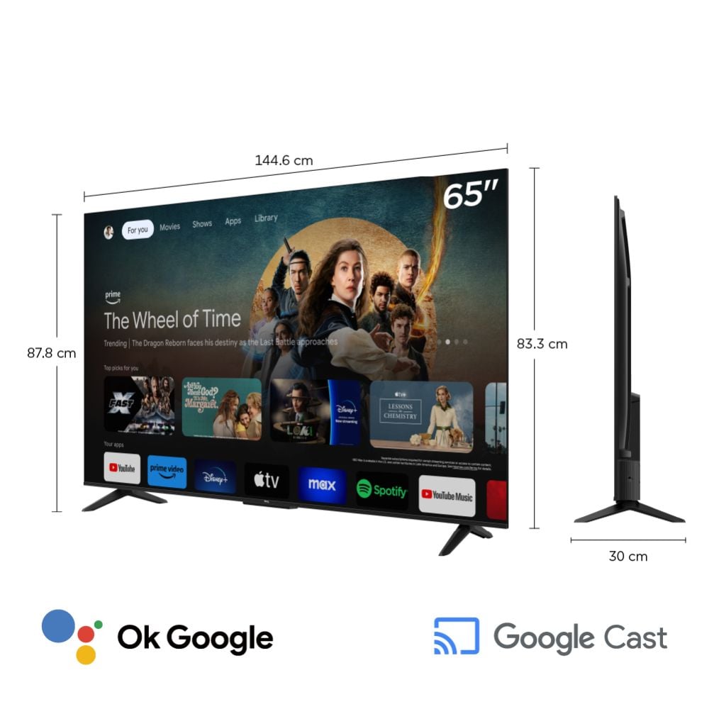 TELEVISOR SMART 4K 65 PULGADAS TCL LED 65P6K 2025 - 2
