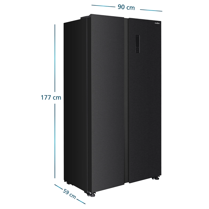 REFRIGERADORA SIDE BY SIDE MABE 436L MSD480LPRPS0 BLACK STEEL - 2
