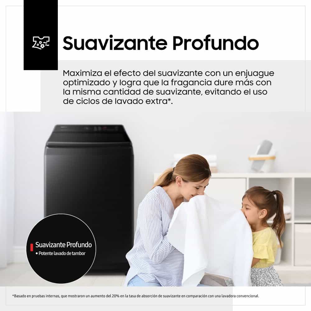 LAVADORA ECOBUBBLE SAMSUNG WA13CG5441BVPE 13 KG NEGRO - 5
