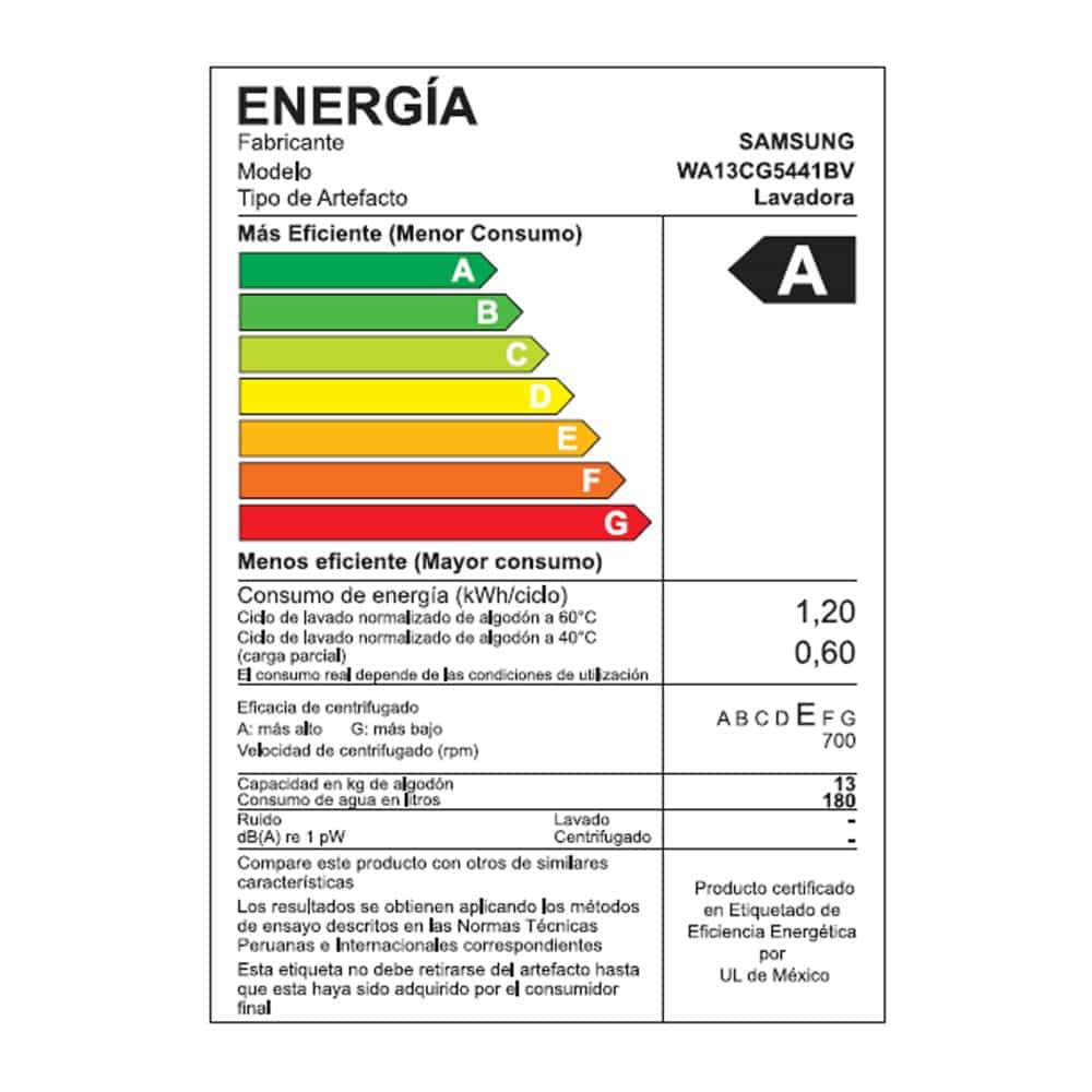 LAVADORA ECOBUBBLE SAMSUNG WA13CG5441BVPE 13 KG NEGRO - 6