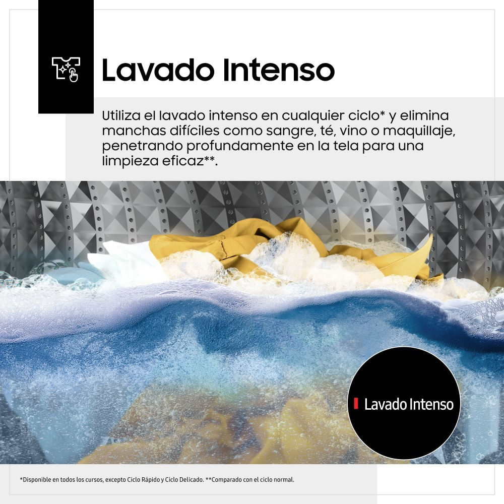 LAVADORA ECOBUBBLE SAMSUNG WA13CG5441BVPE 13 KG NEGRO - 8