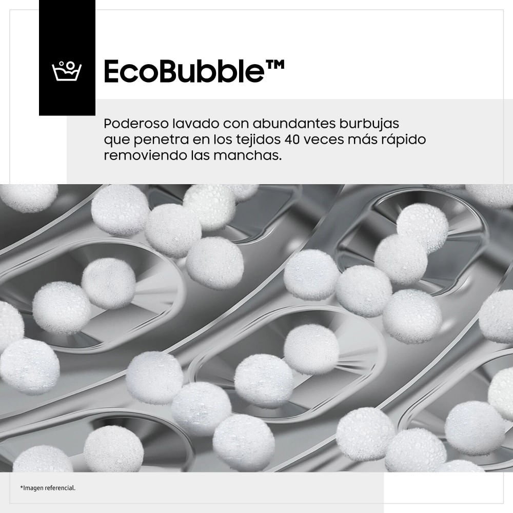 LAVADORA ECOBUBBLE SAMSUNG WA13CG5441BVPE 13 KG NEGRO - 9
