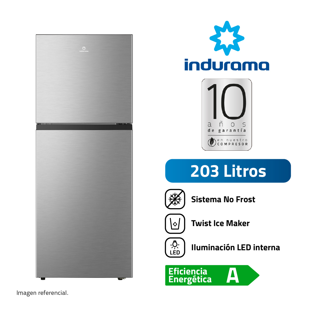 REFRIGERADORA INDURAMA 203L RI-359I CROMA - 2